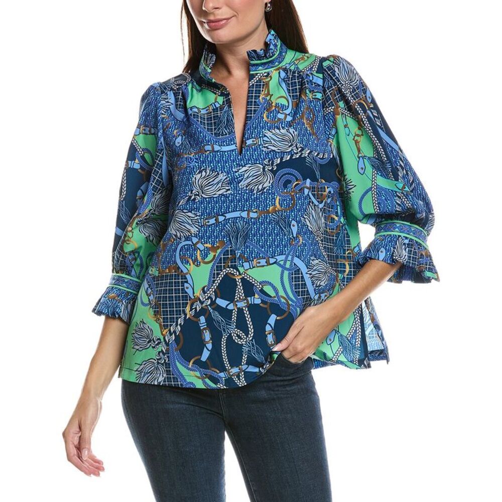 Gretchen Scott Womens Ruffleneck Top